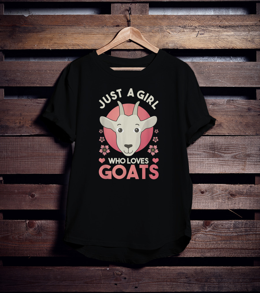 Just A Girl Who Loves Goats Farm Animal Goat Farmer T-Shirt