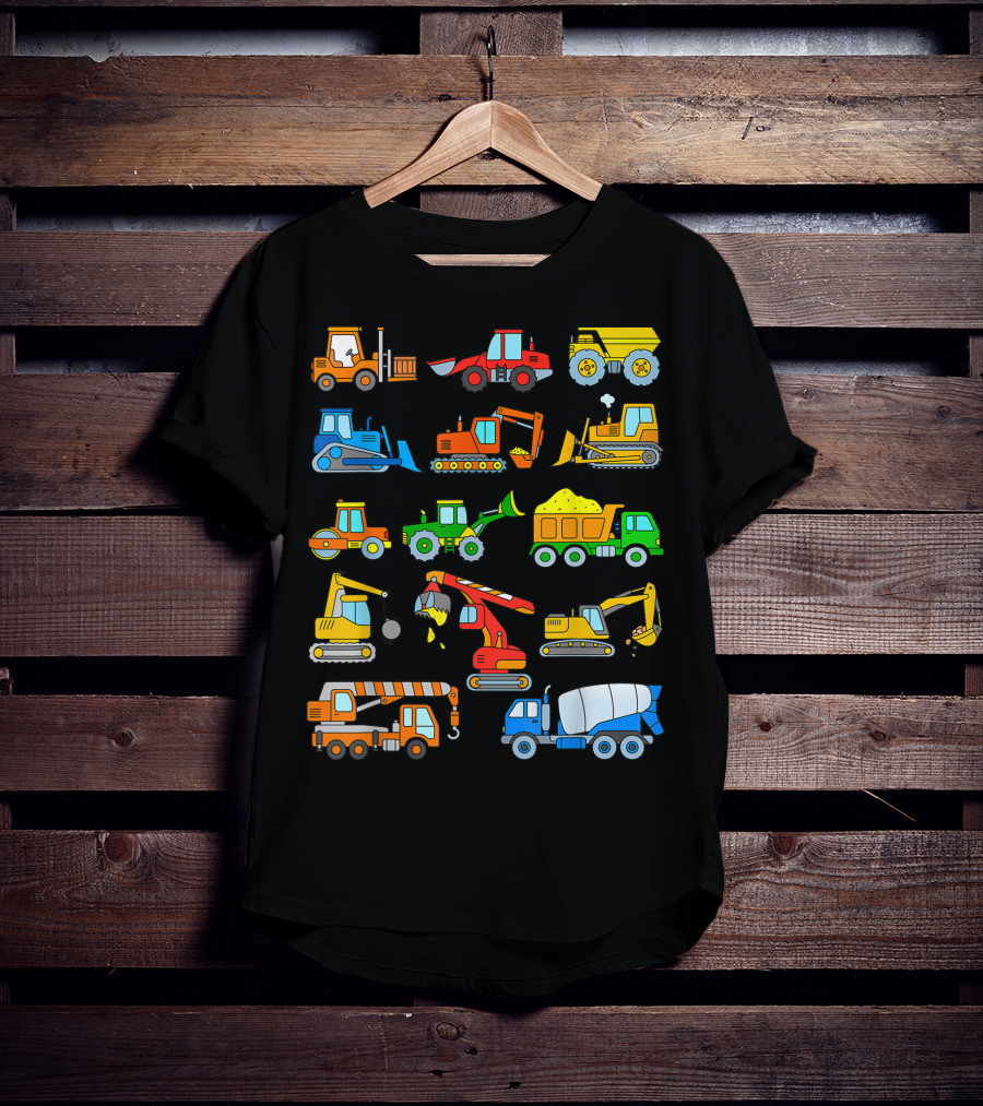 Construction Vehicles And Equipment Collection T-Shirt