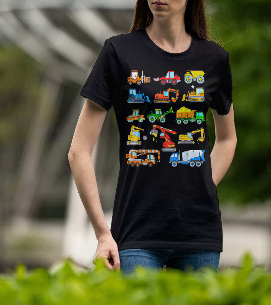 Construction Vehicles And Equipment Collection T-Shirt
