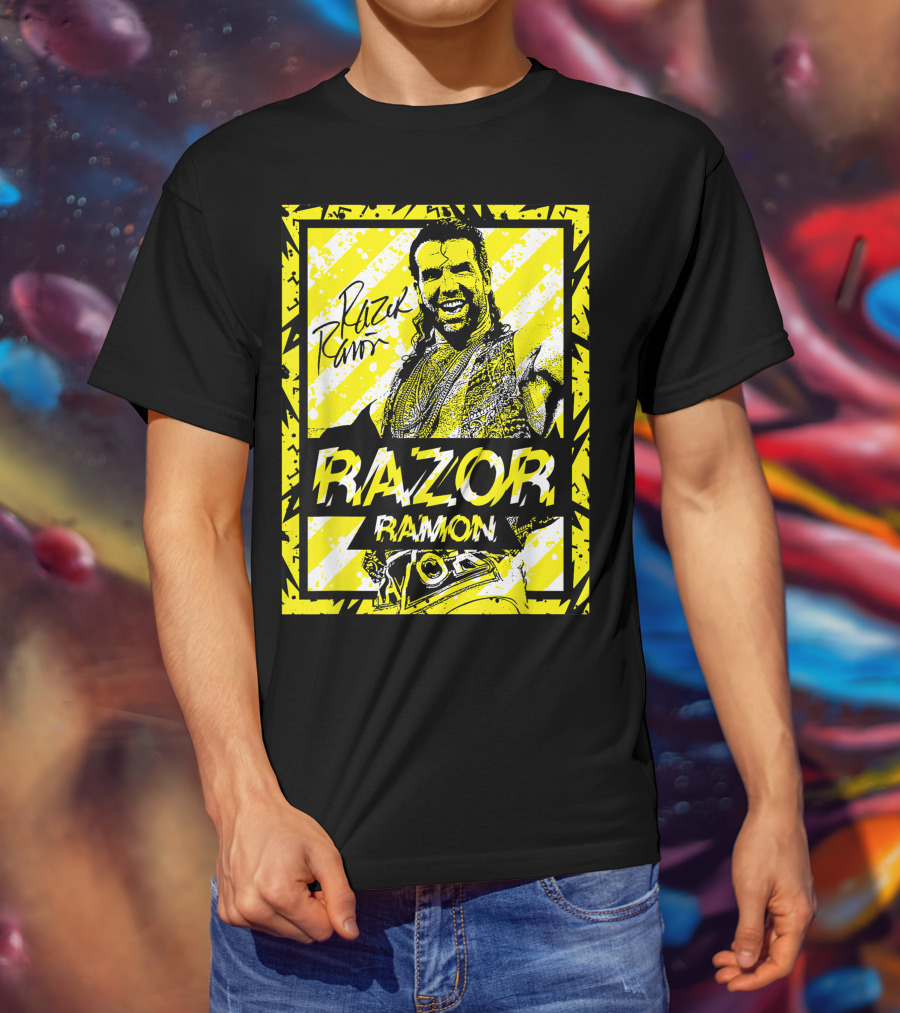 Razor Ramon Signature Yellow Stripes T-Shirt