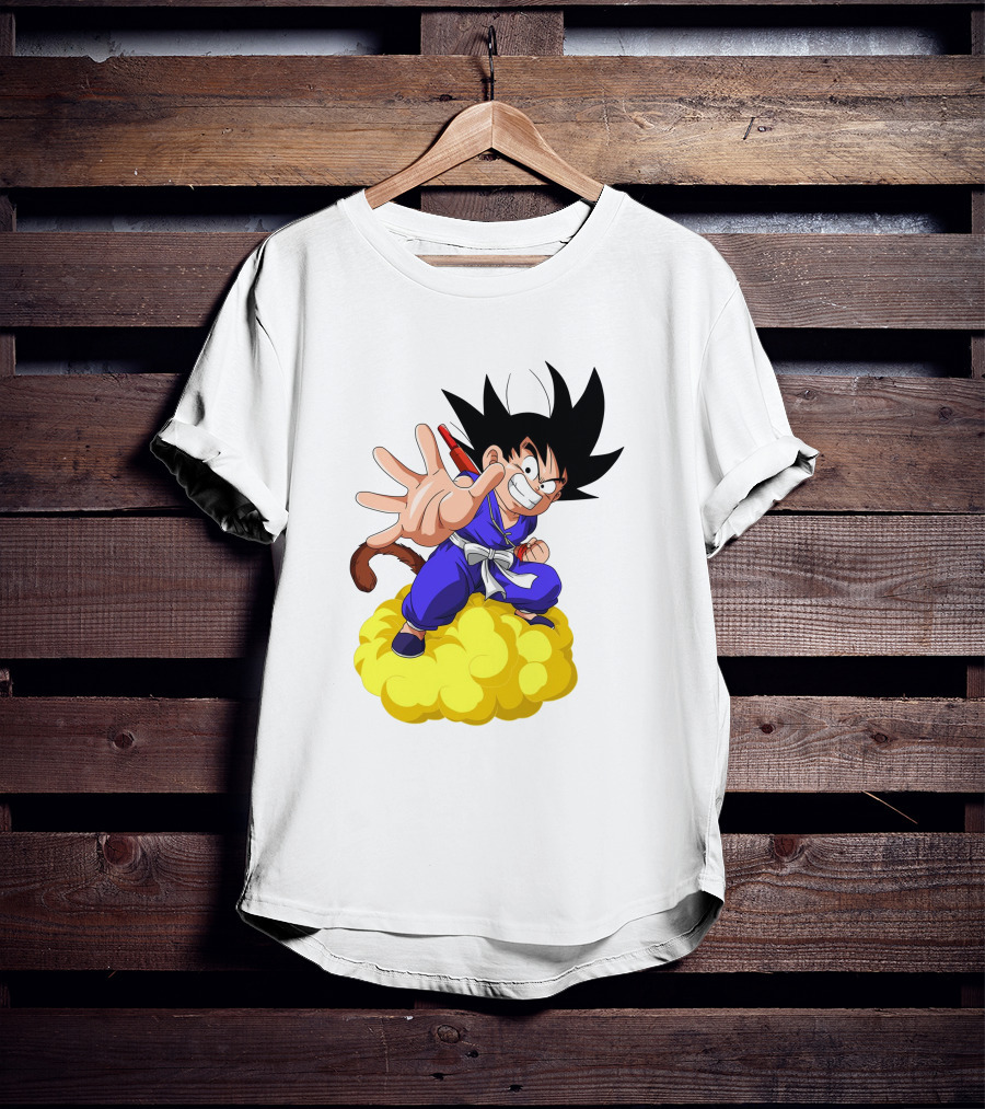 Goku Kid Riding Flying Nimbus Dragon Ball Classic Image T-Shirt