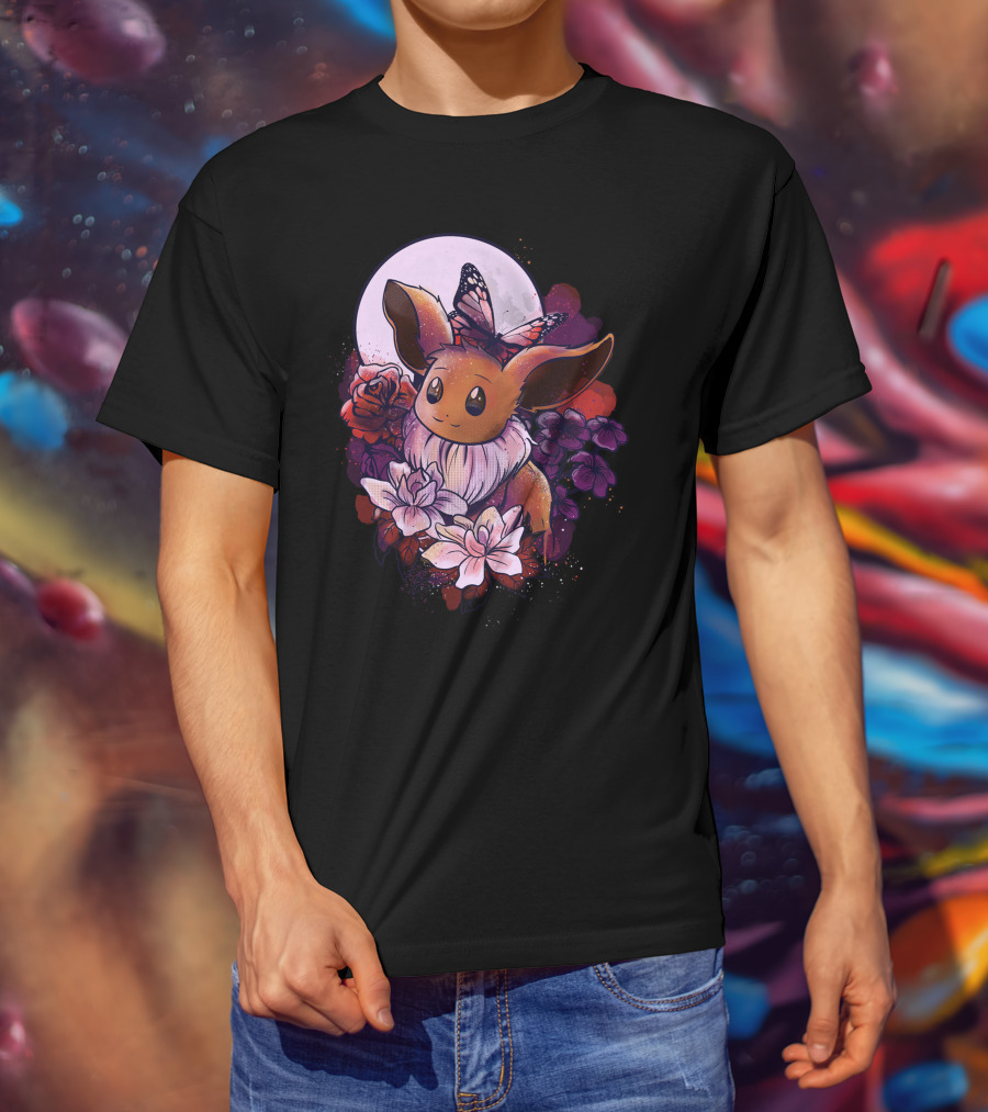 Eevee Moonlight Butterfly Blossoms T-Shirt