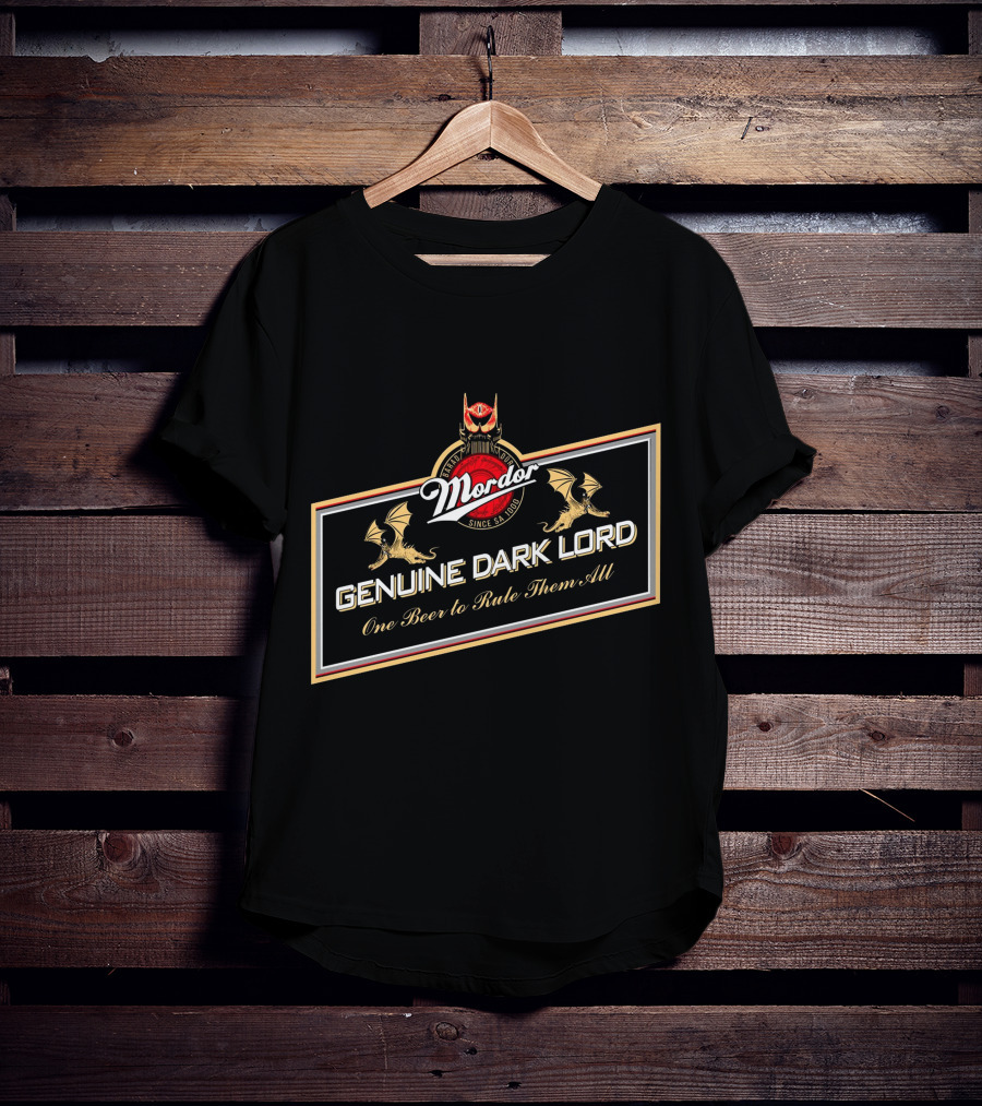 Mordor Genuine Dark Lord One Beer To Rule Them All T-Shirt