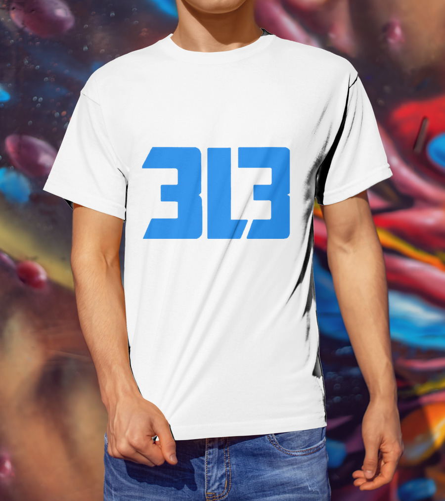 Detroit Lions 313 Bold Blue T-Shirt