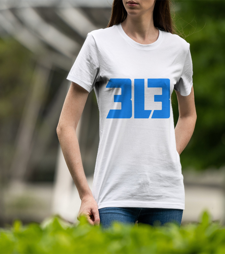 Detroit Lions 313 Bold Blue T-Shirt