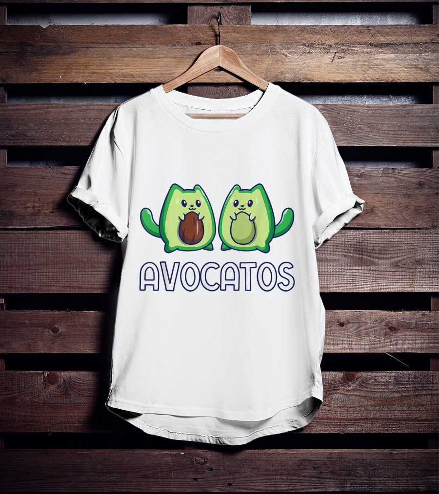 Avogatos Avocado Cats Cute Cartoon T-Shirt
