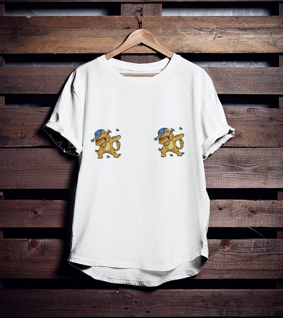 Double Dancing Dab Cats With Hats T-Shirt