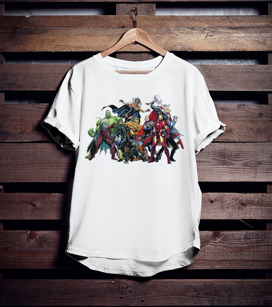 Avengers Marvel Heroes Cartoon Characters Collection T-Shirt