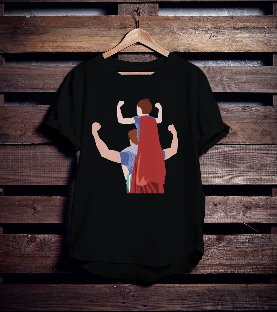 Justice Superman Heroes Family Bonding Strength Iconic T-Shirt