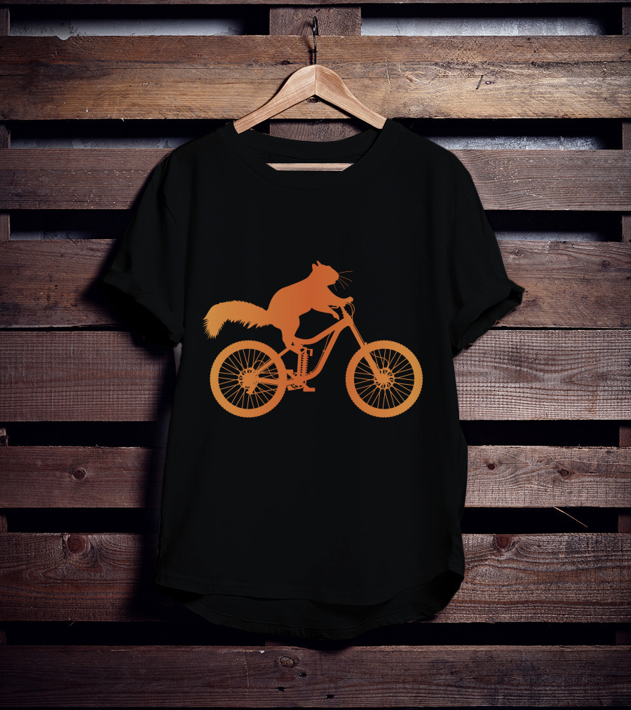 Cycling Squirrel Adventure On Mountain Bike T-Shirt