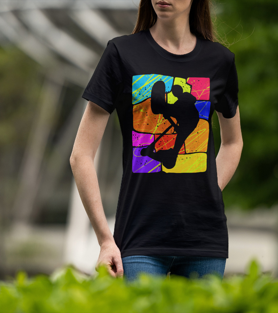 Awesome Scooter Teens Colorful Silhouette Adventure T-Shirt