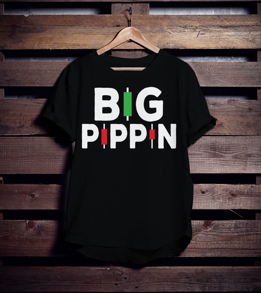 Big Pippin Stock Day Trader Trading Forex Investor Candlestick Chart Graphics T-Shirt