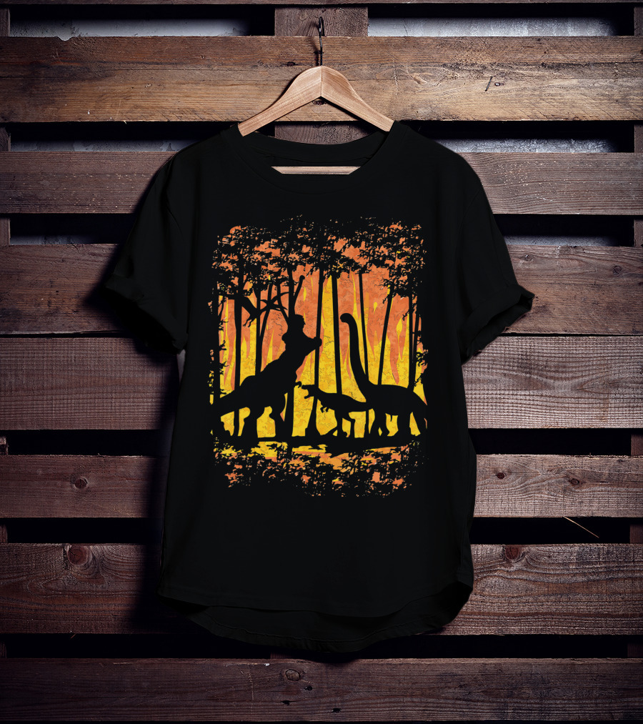 Dinosaurs Wildlife Dinos In Wild Forest T-Shirt