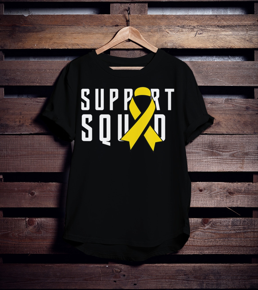 Support Squad Yellow Ribbon Endometriosis Awareness T-Shirt