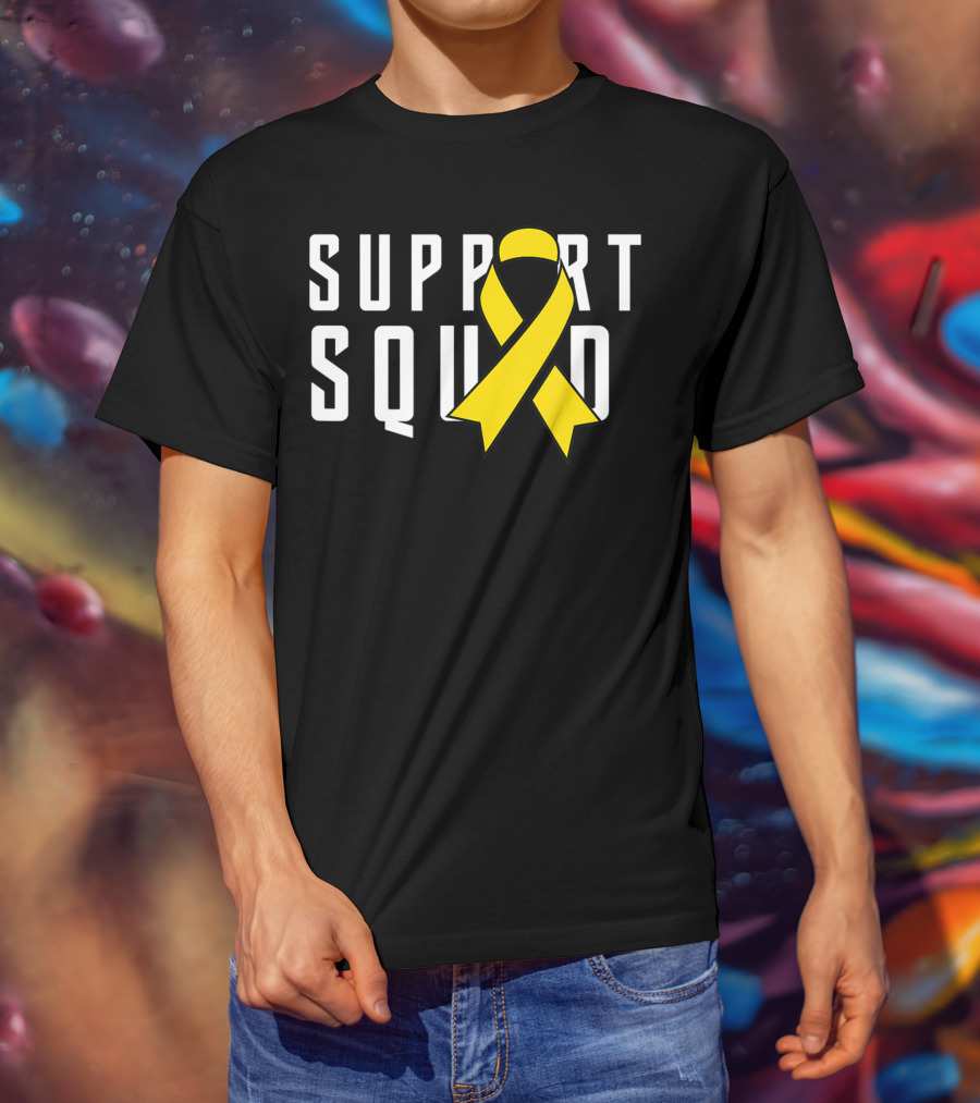 Support Squad Yellow Ribbon Endometriosis Awareness T-Shirt