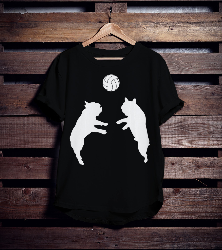 Frenchie Volleyball French Bulldog Playing Ball T-Shirt