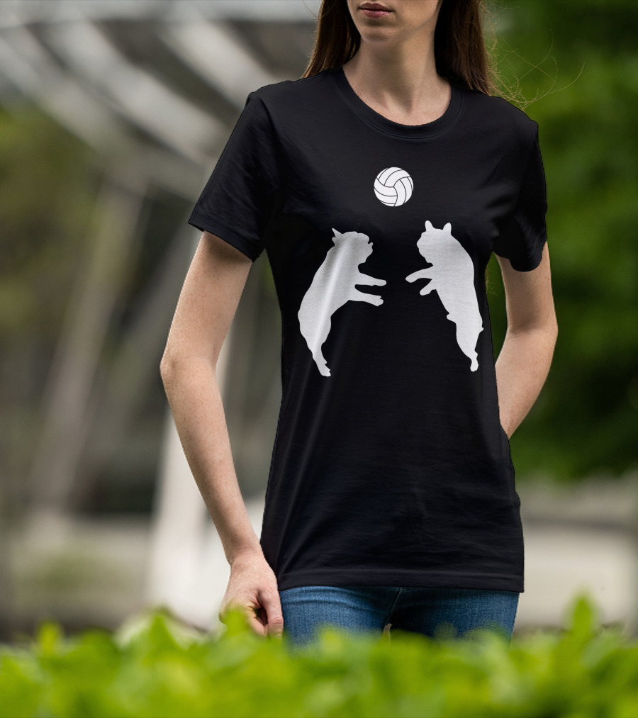 Frenchie Volleyball French Bulldog Playing Ball T-Shirt