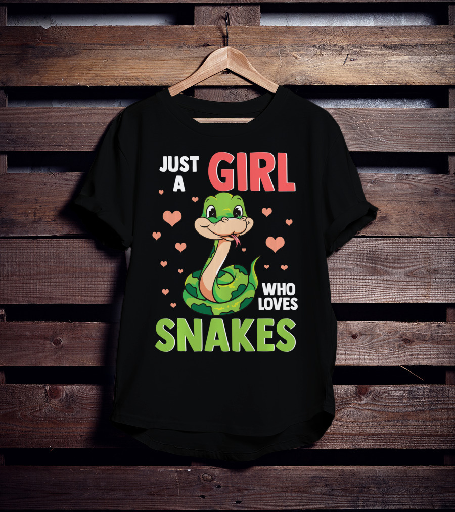 Just A Girl Who Loves Snakes Herpetology Pythons Snake T-Shirt