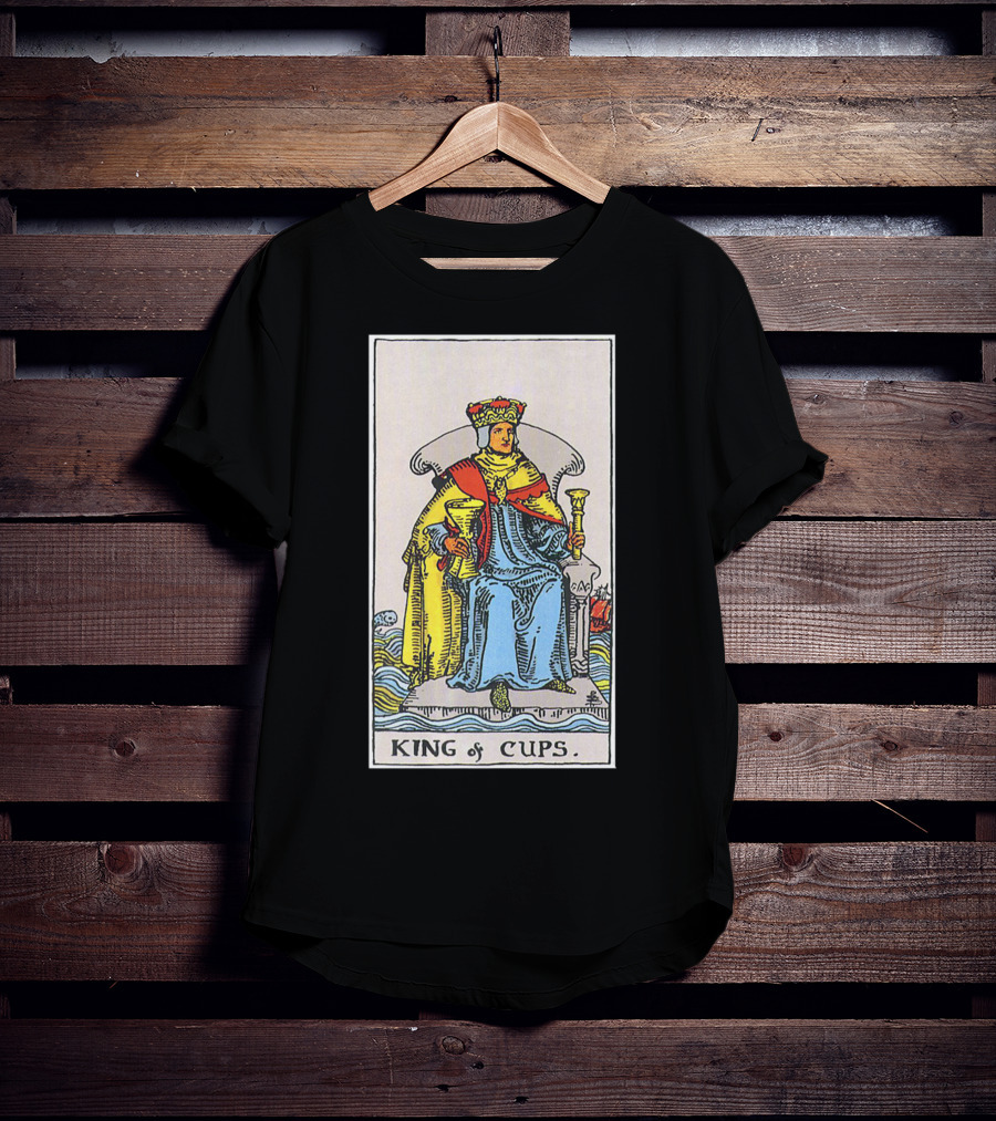 King Of Cups Tarot Card Ruler Element Water Symbolism T-Shirt