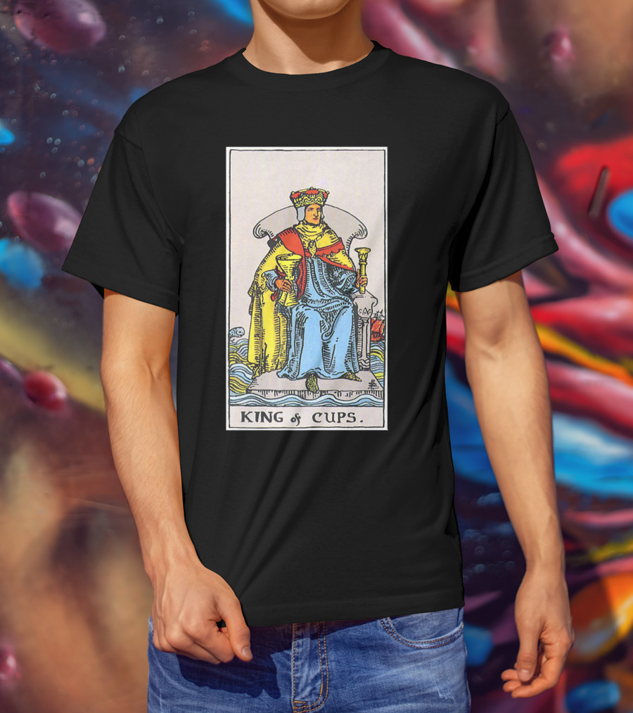 King Of Cups Tarot Card Ruler Element Water Symbolism T-Shirt