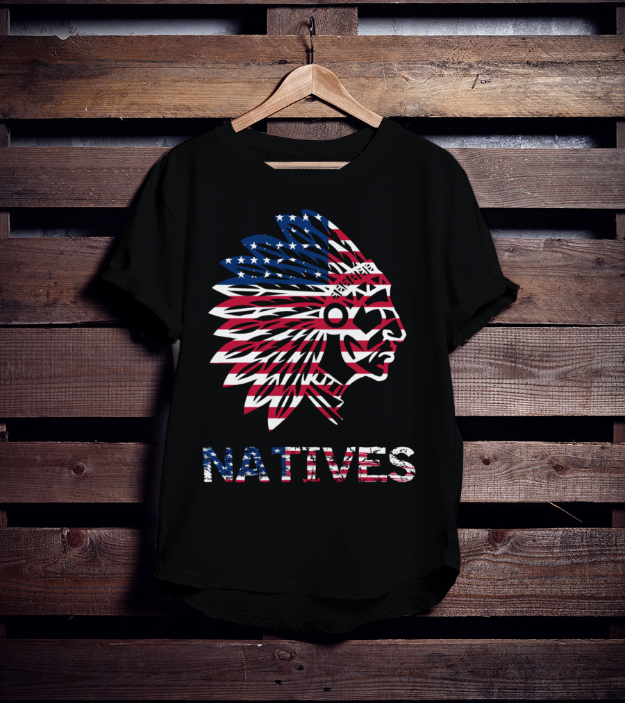 Native American Chief Natives USA Flag T-Shirt