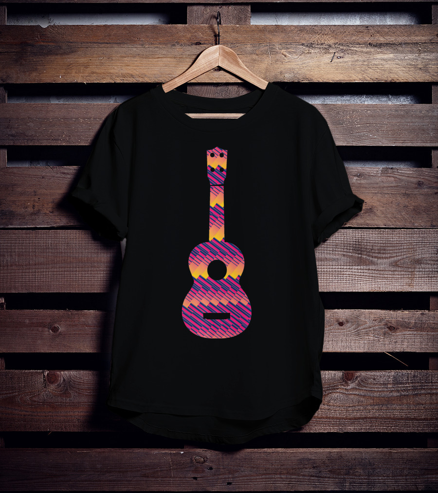 Tie Dye Sunset Guitar T-Shirt