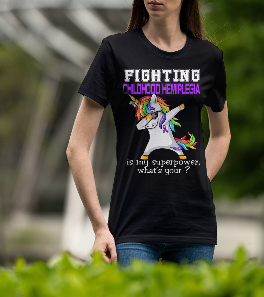 Fighting Childhood Hemiplegia Unicorn Is My Superpower What's Your? T-Shirt