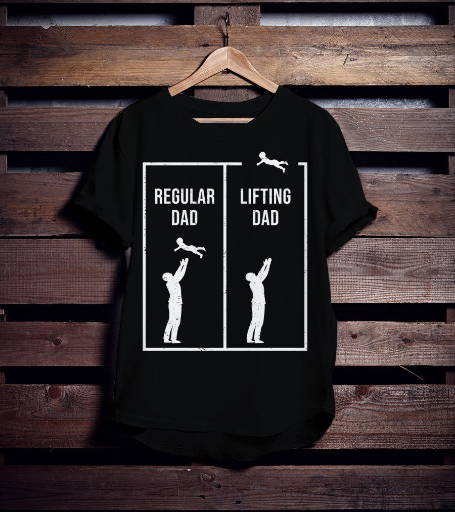 Regular Dad Lifting Dad Weightlifting Workout Fitness Father Gym I Lifting Dad T-Shirt