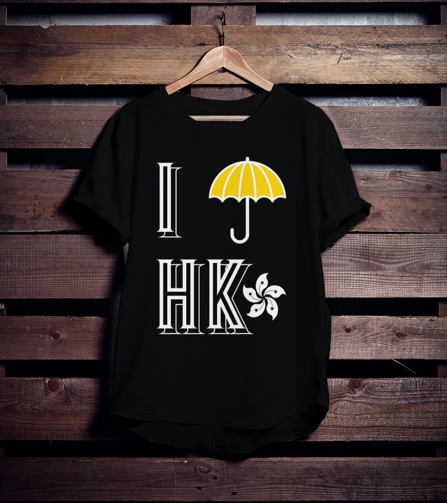 I Yellow Umbrella HK Hong Kong Flower T-Shirt