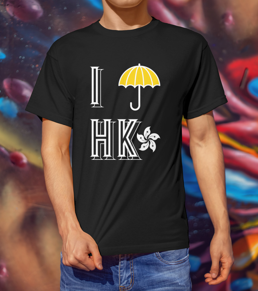 I Yellow Umbrella HK Hong Kong Flower T-Shirt