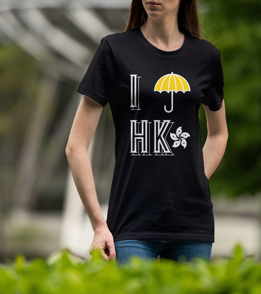 I Yellow Umbrella HK Hong Kong Flower T-Shirt