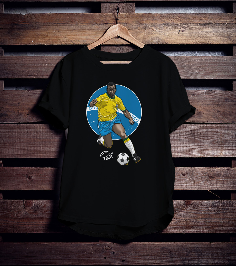 Pele Soccer Brazil Player Ordem E Progresso T-Shirt