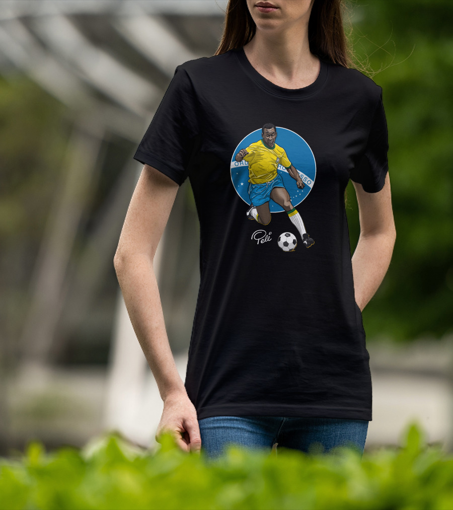 Pele Soccer Brazil Player Ordem E Progresso T-Shirt