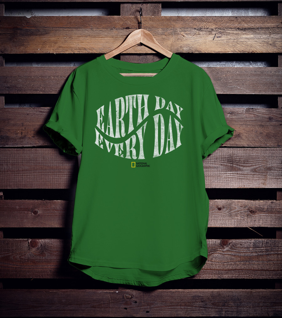 National Geographic Earth Day Every Day Environmental Awareness T-Shirt