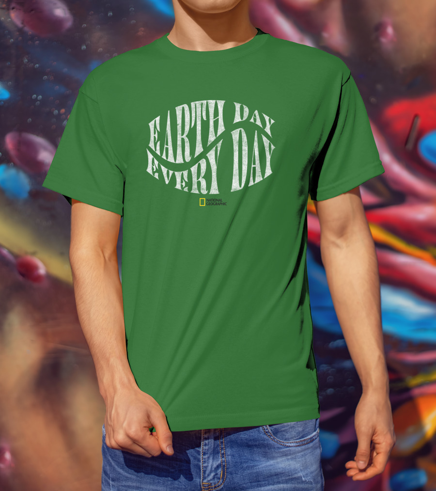 National Geographic Earth Day Every Day Environmental Awareness T-Shirt