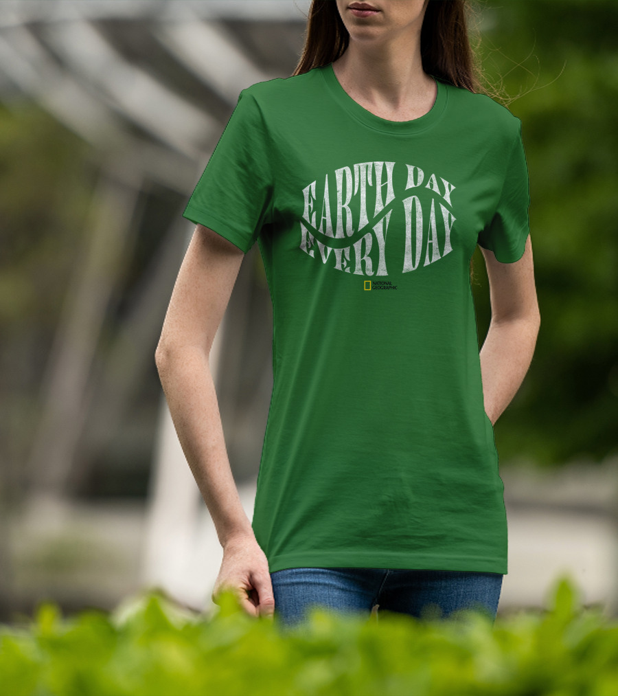 National Geographic Earth Day Every Day Environmental Awareness T-Shirt