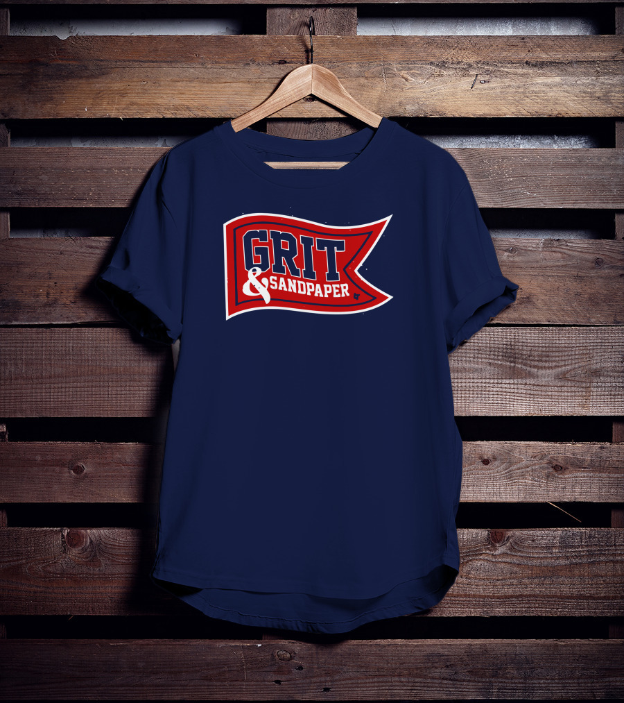Grit And Sandpaper Red Flag Banner T-Shirt