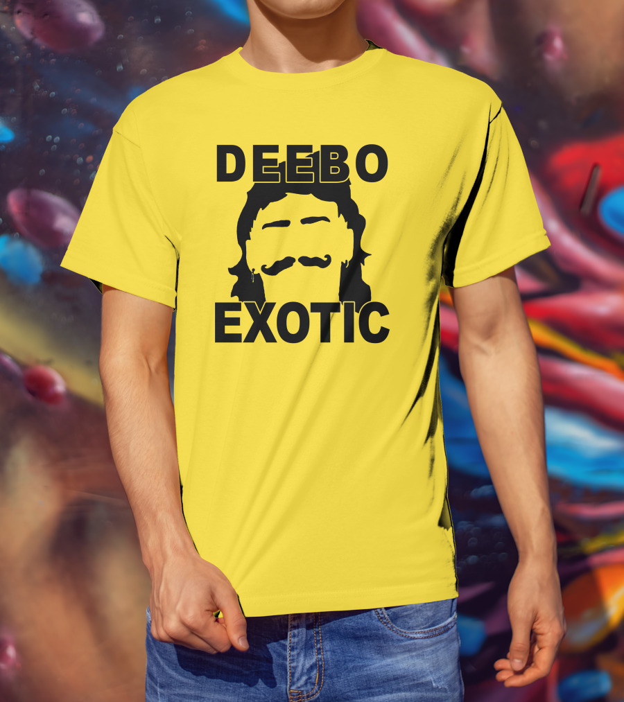 DEEB0 EX0TIC Μullet Mustache T-Shirt