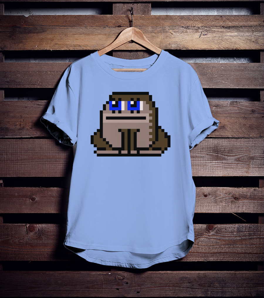 Sergito CrypToadz Pixel Art Frog With Blue Eyes T-Shirt