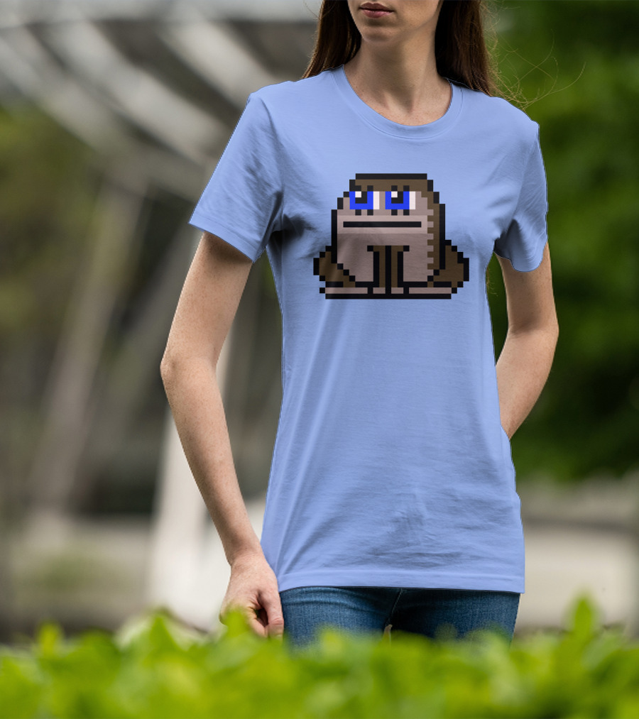 Sergito CrypToadz Pixel Art Frog With Blue Eyes T-Shirt