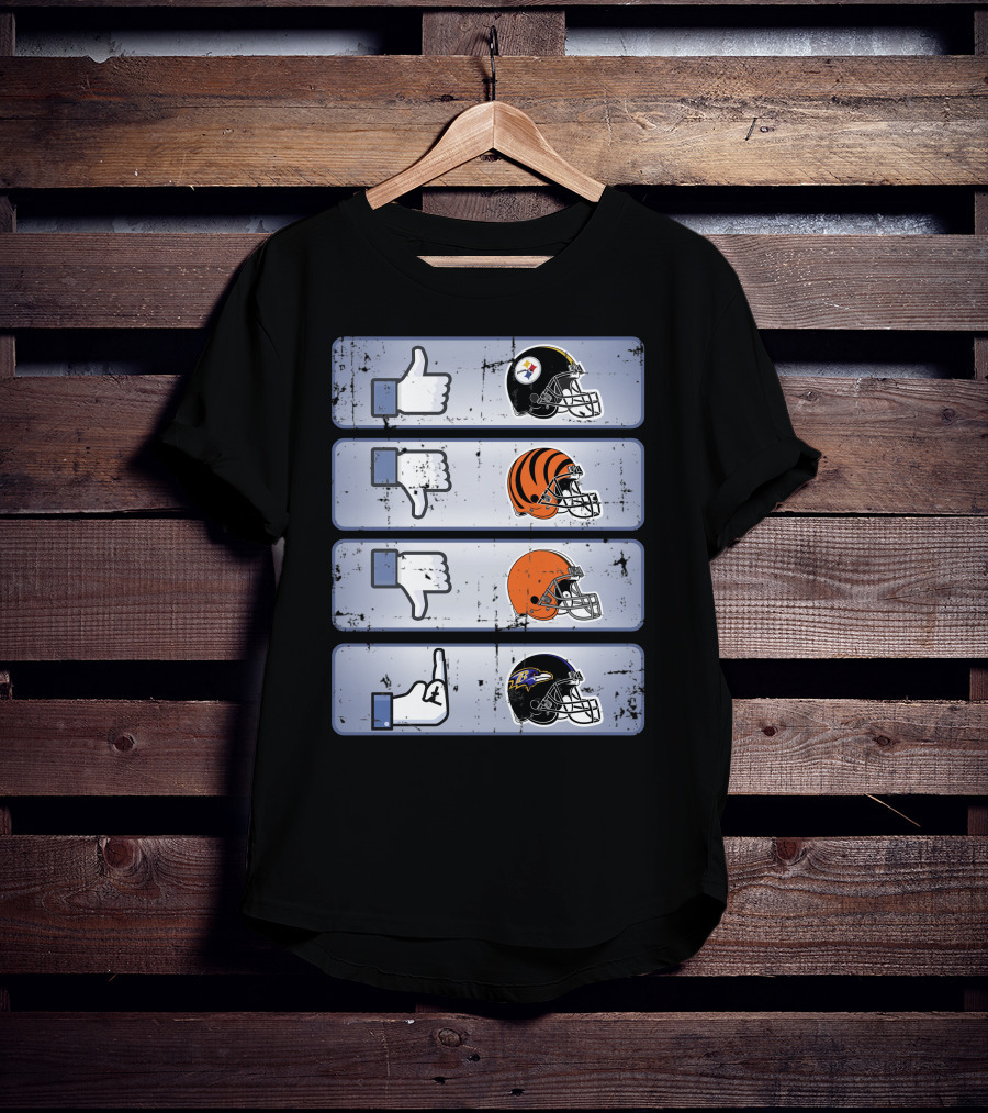Icon Like Dislike Bengals Browns Steelers Ravens T-Shirt