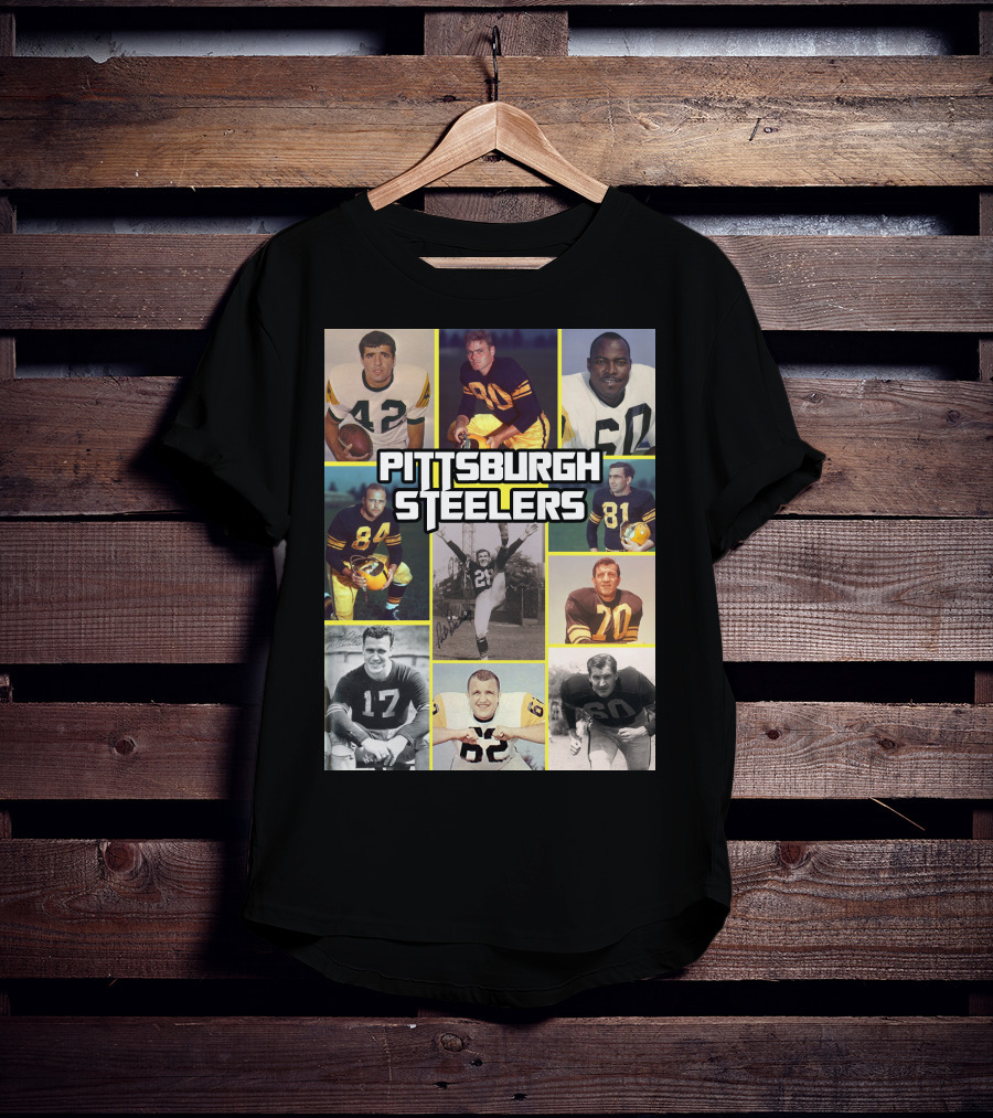 Pittsburgh Steelers Legends Team Vintage Collage T-Shirt