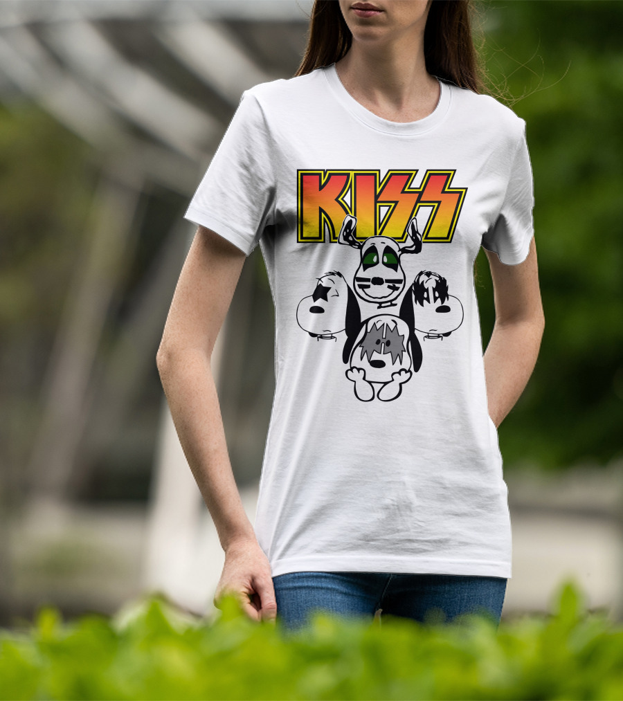 Kiss Band Snoopy Characters T-Shirt