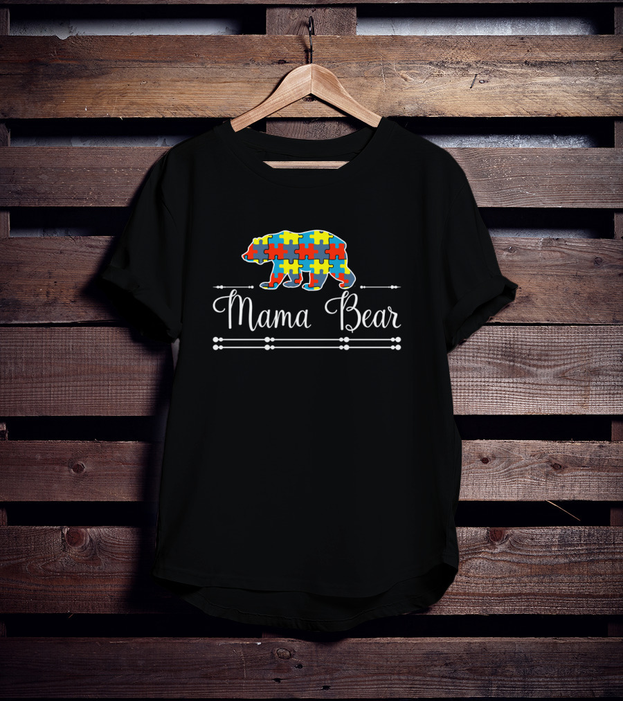 Mama Bear Autism Puzzle T-Shirt