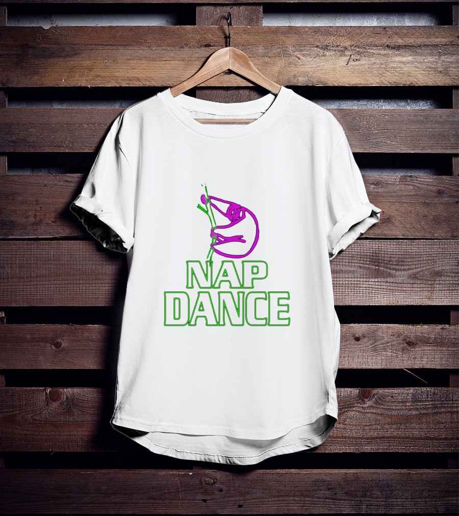 Nap Dance Neon Sign Sloth Pun T-Shirt