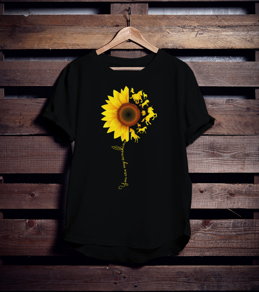 You Are My Sunshine Unicorn Sunflower Whimsy T-Shirt