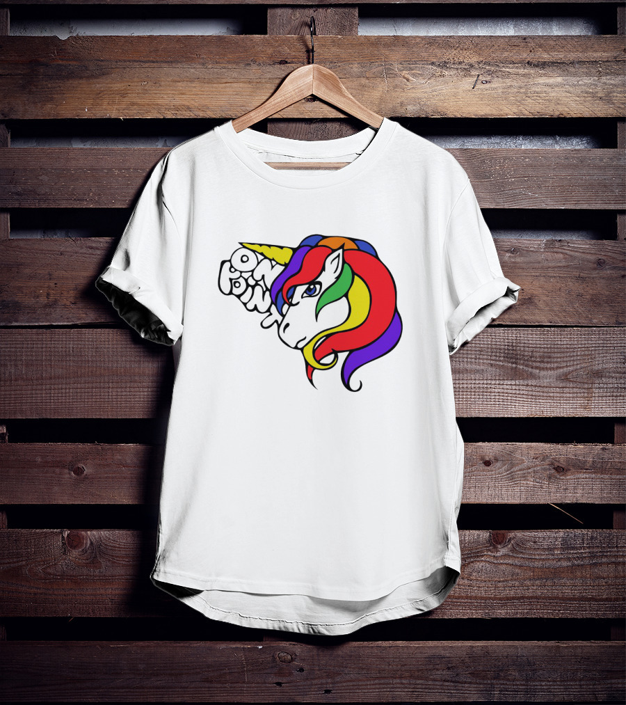 Rainbow Mane On Point Unicorn T-Shirt