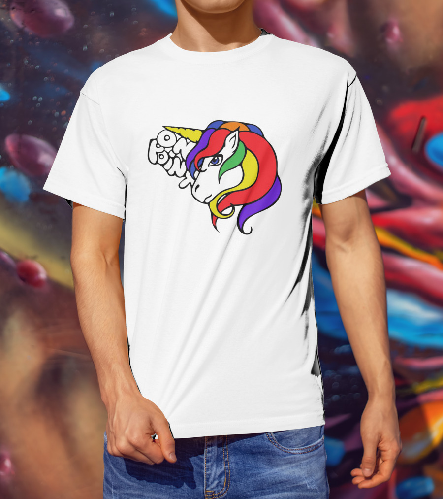 Rainbow Mane On Point Unicorn T-Shirt