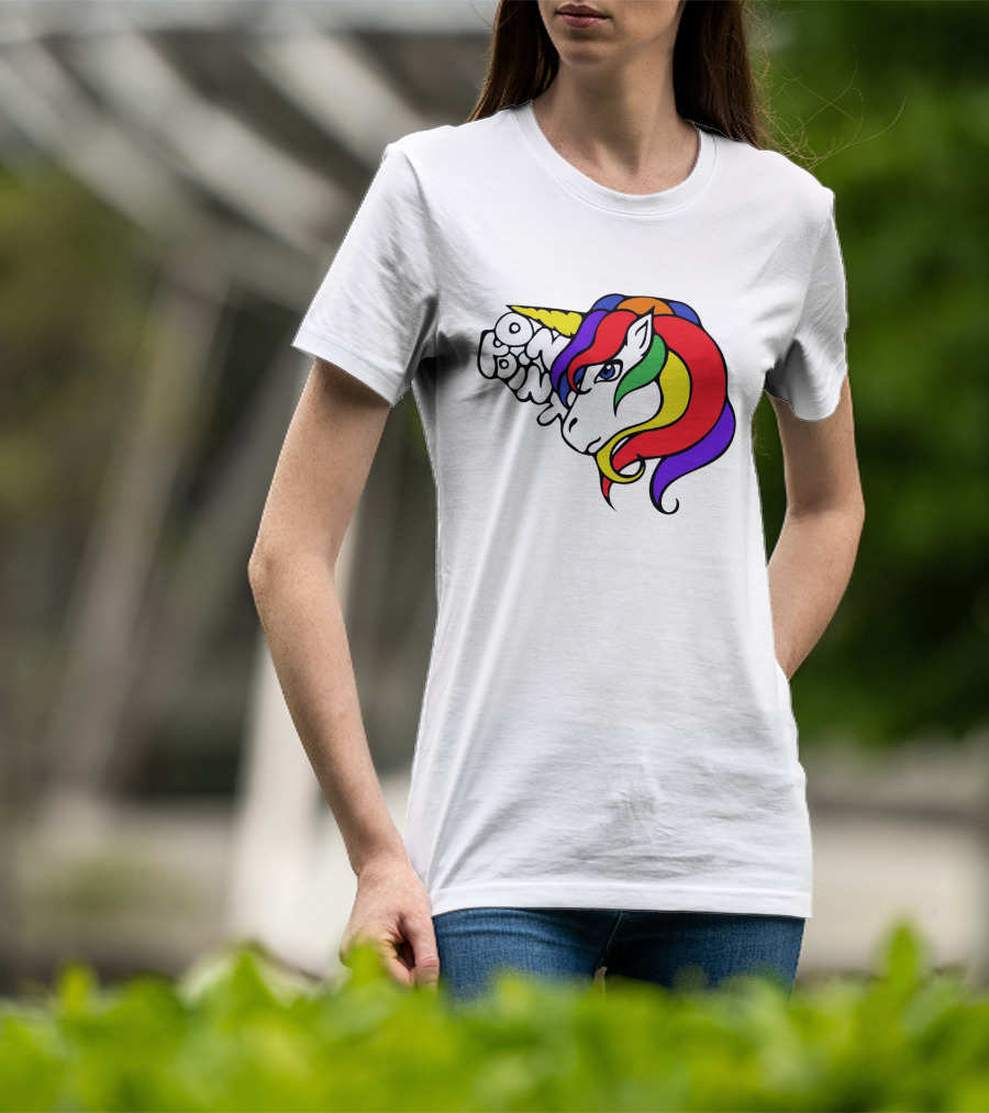 Rainbow Mane On Point Unicorn T-Shirt