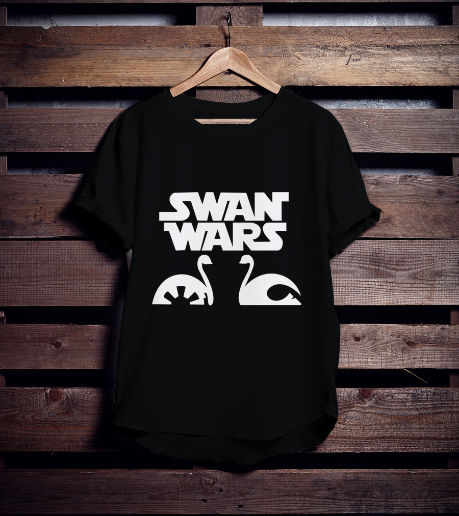 Swan Wars Top Ballet Parody With Swan Silhouette And Iconic Sci-Fi Influence T-Shirt
